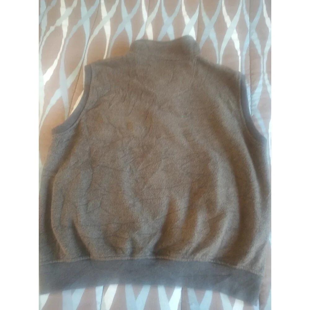 Vintage y2K 2000’s Big dogs Brown Full Zip Fleece Vest Mens XL Sweater